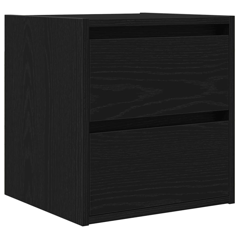 Wand-Nachttische 2 Stk. Schwarz Eichen-Optik 38x34x40 cm