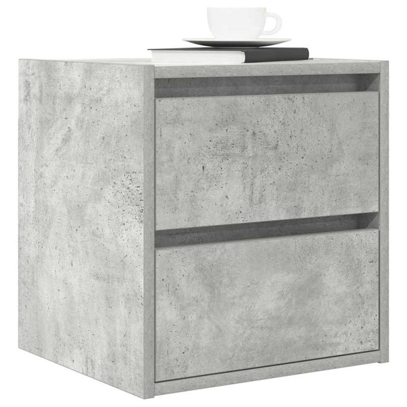 Wand-Nachttische 2 Stk. Betongrau 38x34x40 cm