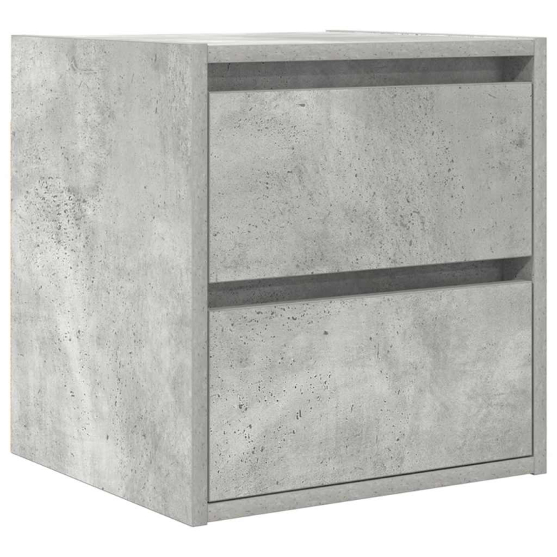 Wand-Nachttische 2 Stk. Betongrau 38x34x40 cm