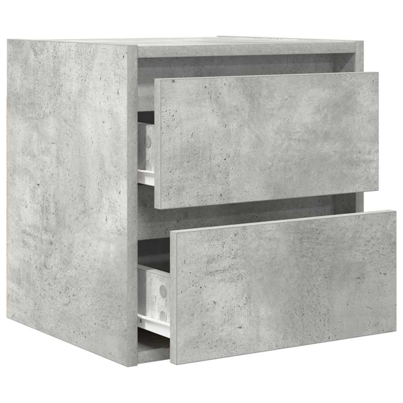 Wand-Nachttische 2 Stk. Betongrau 38x34x40 cm
