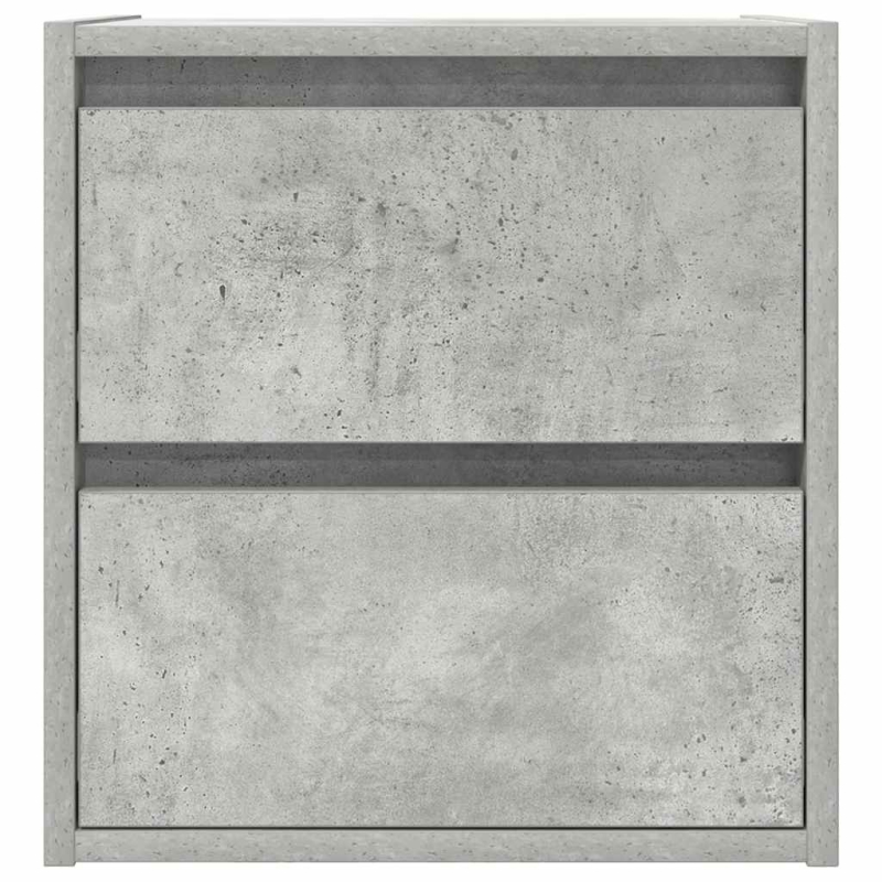 Wand-Nachttische 2 Stk. Betongrau 38x34x40 cm