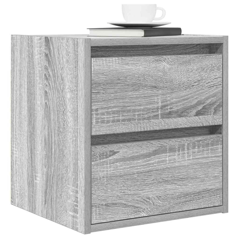 Wand-Nachttisch Grau Sonoma 38x34x40 cm