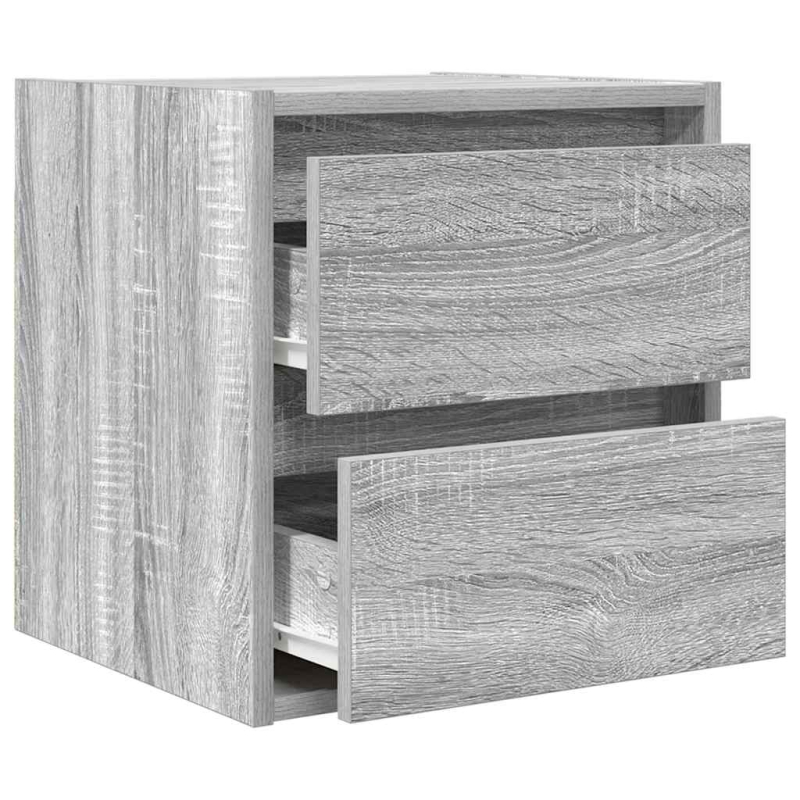 Wand-Nachttisch Grau Sonoma 38x34x40 cm