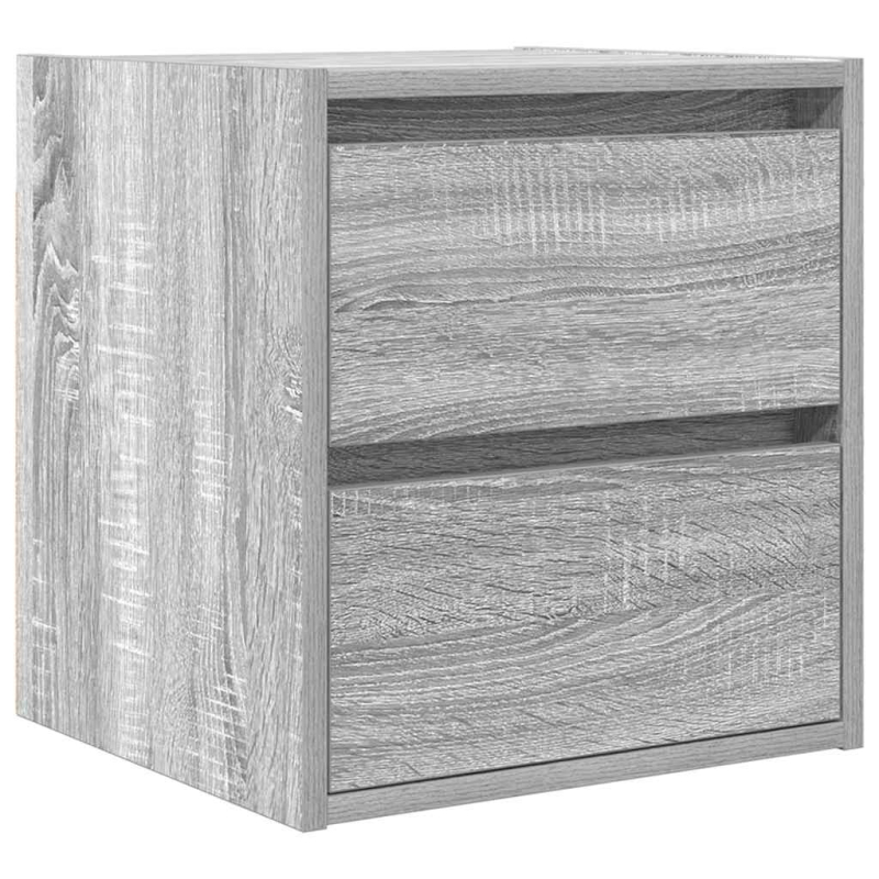 Wand-Nachttische 2 Stk. Grau Sonoma 38x34x40 cm