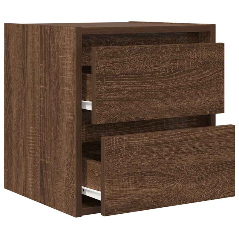 Wand-Nachttisch Braun Eichen-Optik 38x34x40 cm
