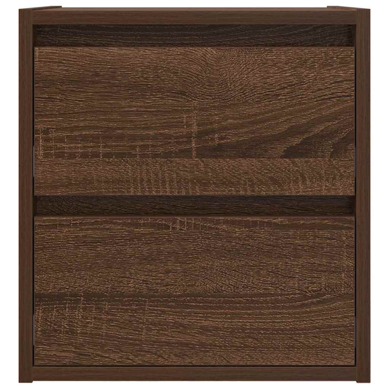 Wand-Nachttische 2 Stk. Braun Eichen-Optik 38x34x40 cm