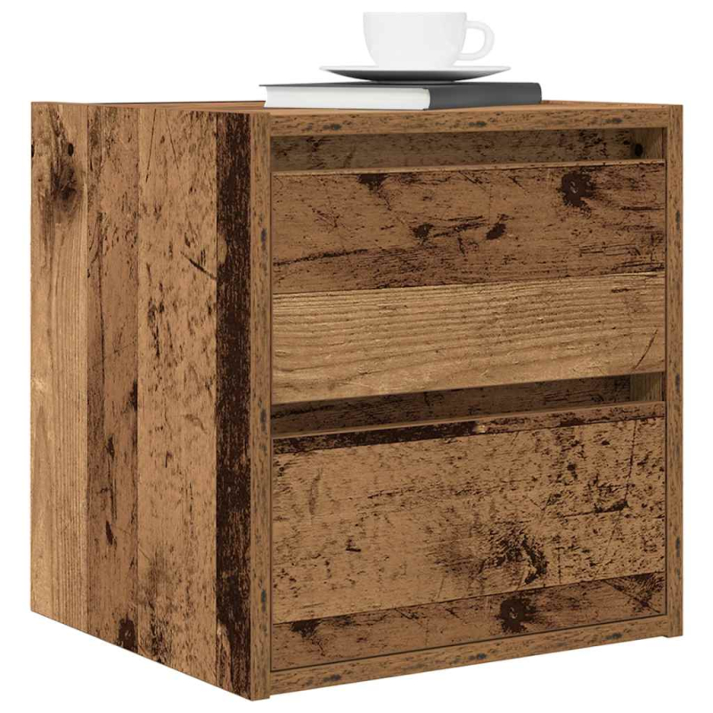 Wand-Nachttisch Altholz-Optik 38x34x40 cm