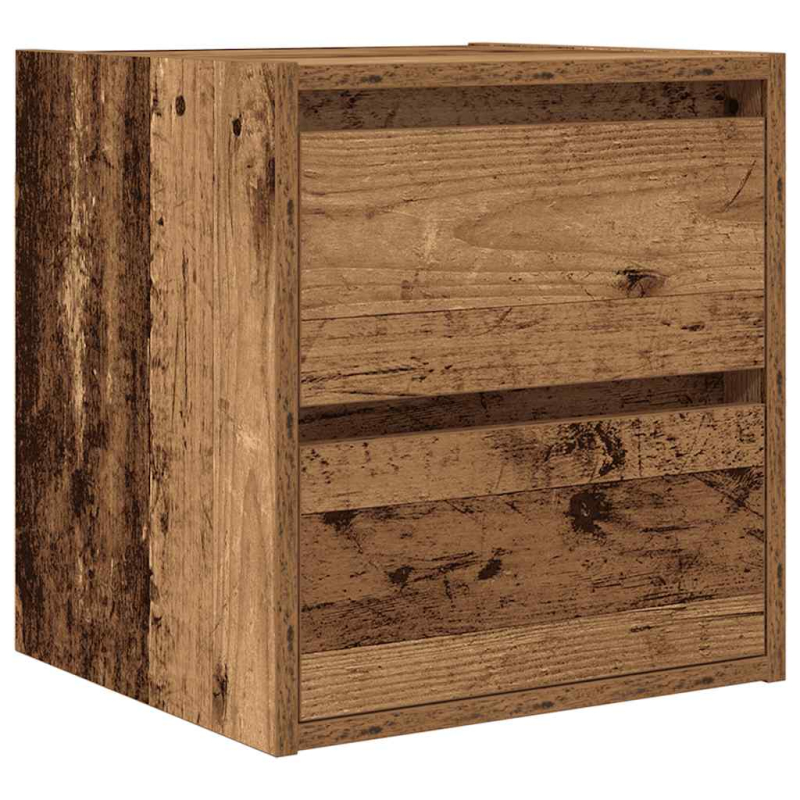 Wand-Nachttische 2 Stk. Altholz-Optik 38x34x40 cm