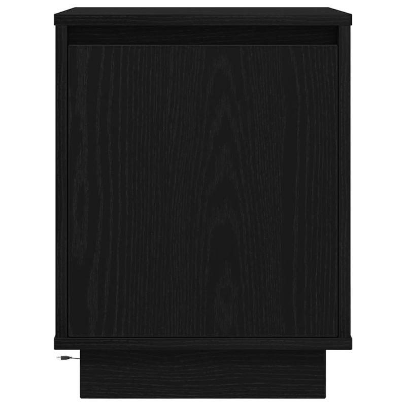 Nachttische mit LED-Leuchten 2 Stk. Schwarz 38x34x50 cm