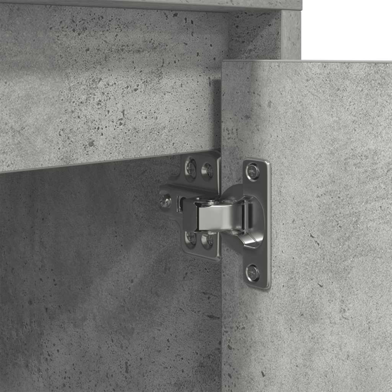 Nachttisch mit LED-Leuchten Betongrau 38x34x50 cm