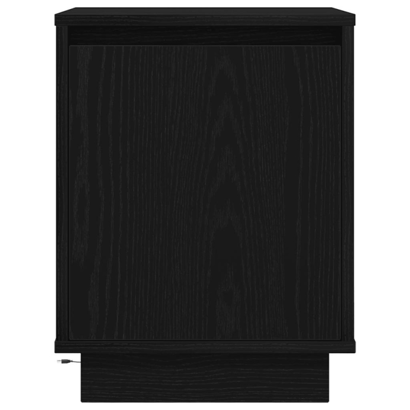 Nachttisch mit LED-Leuchten Schwarz 38x34x50 cm