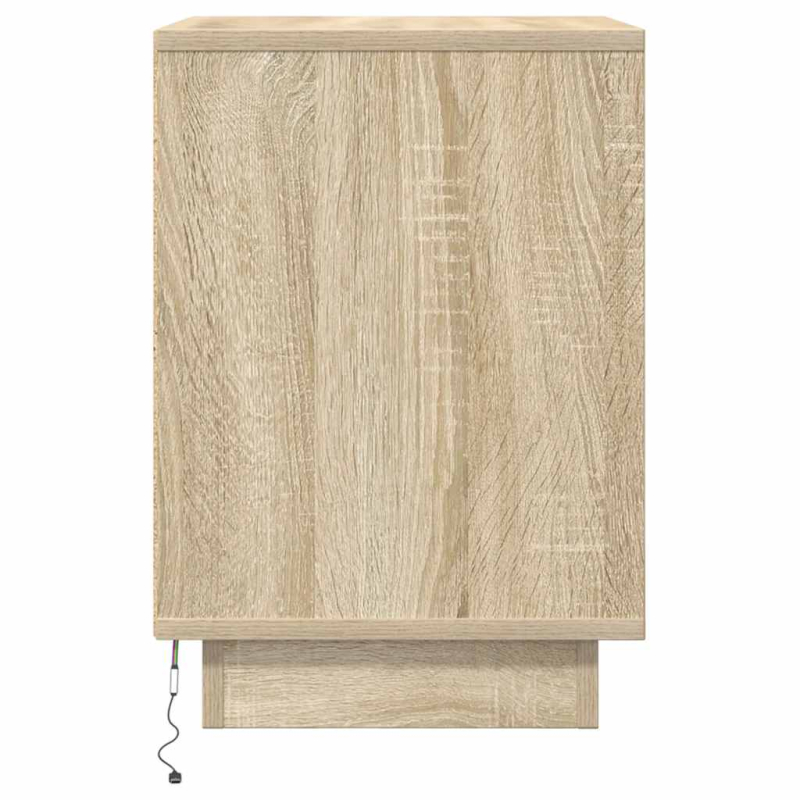 Nachttische mit LED-Leuchten 2 Stk. Sonoma-Eiche 38x34x50 cm