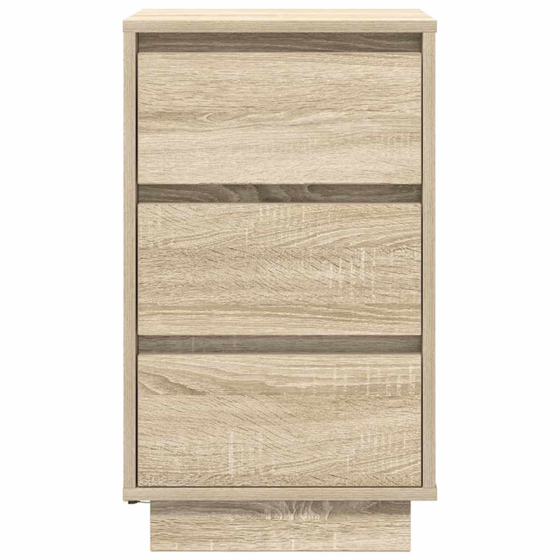 Nachttisch mit LED-Leuchten Sonoma-Eiche 38x34x65 cm