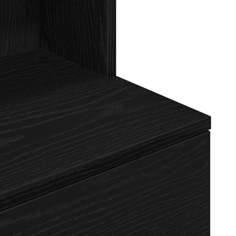 Nachttisch Schwarz 39x35x125 cm Holzwerkstoff