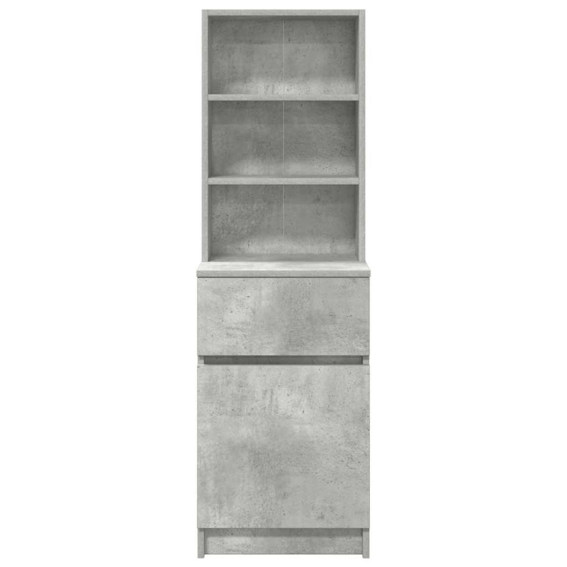 Nachttisch Betongrau 39x35x125 cm Holzwerkstoff