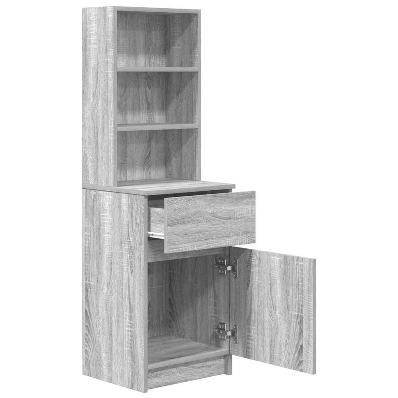 Nachttisch Grau Sonoma 39x35x125 cm Holzwerkstoff