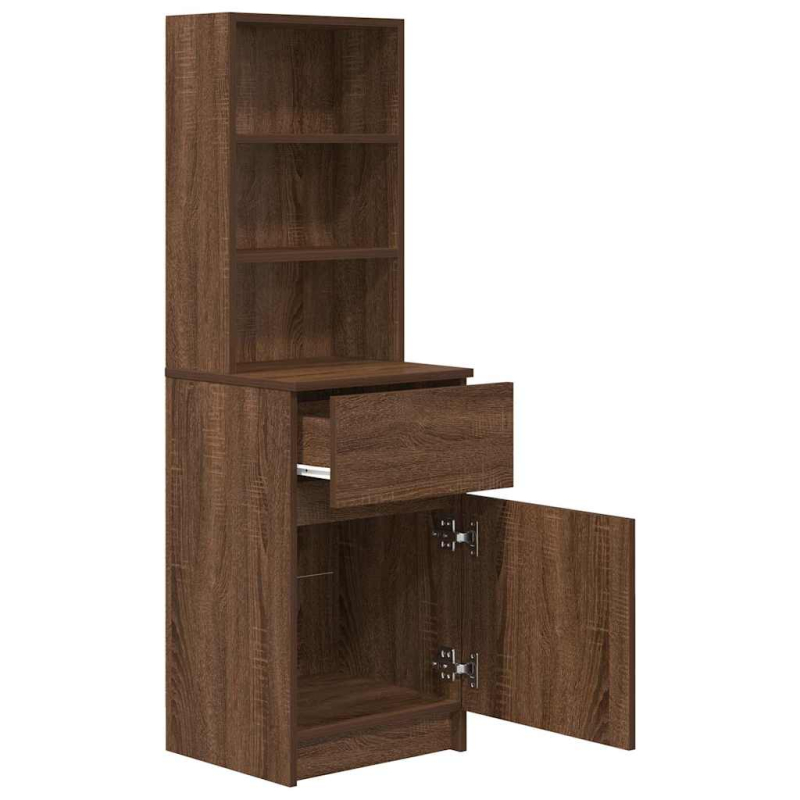 Nachttisch Braun Eichen-Optik 39x35x125 cm Holzwerkstoff