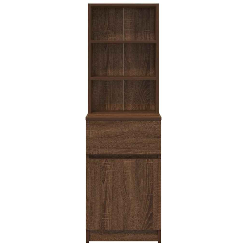 Nachttisch Braun Eichen-Optik 39x35x125 cm Holzwerkstoff