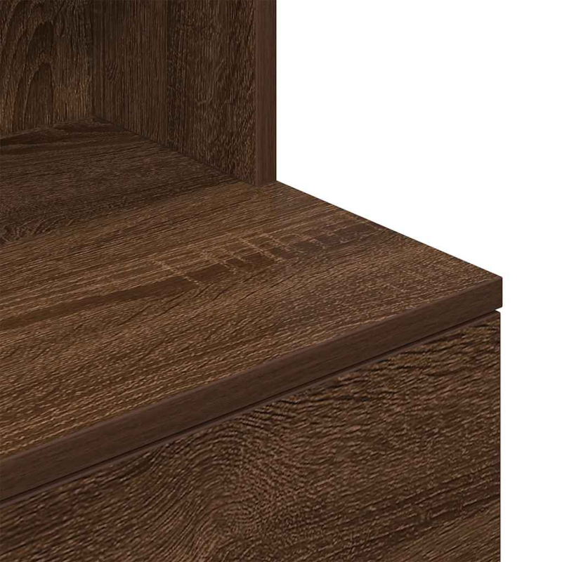Nachttisch Braun Eichen-Optik 39x35x125 cm Holzwerkstoff
