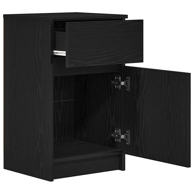 Nachttisch Schwarz 39x35x65 cm Holzwerkstoff