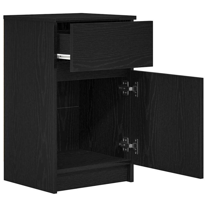 Nachttische 2 Stk. Schwarz 39x35x65 cm Holzwerkstoff