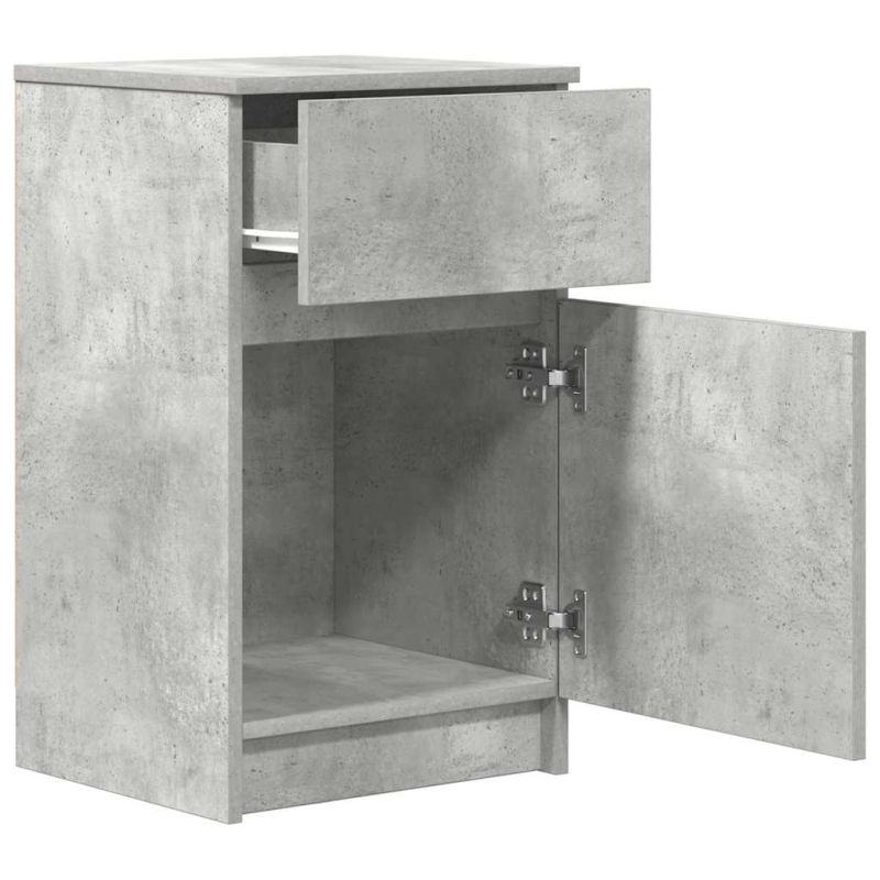 Nachttisch Betongrau 39x35x65 cm Holzwerkstoff