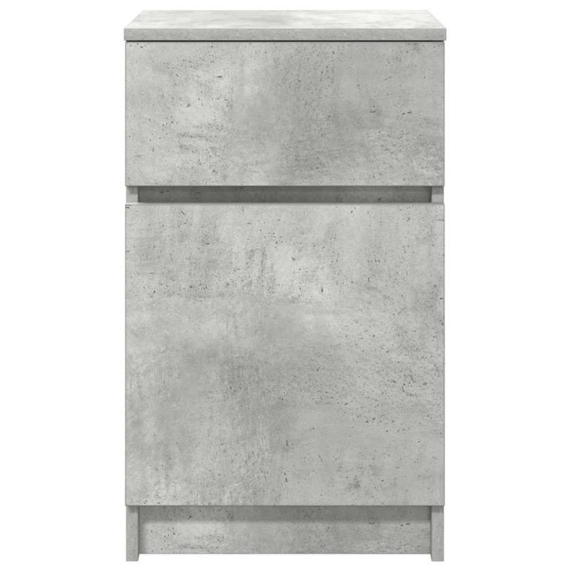 Nachttische 2 Stk. Betongrau 39x35x65 cm Holzwerkstoff