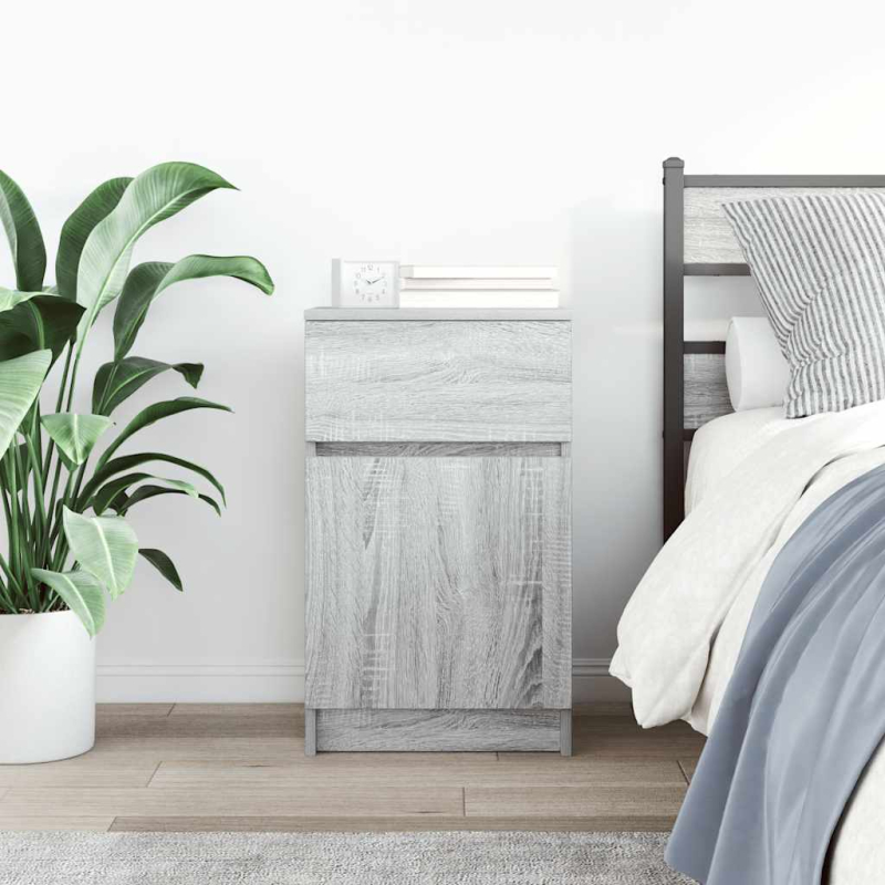 Nachttisch Grau Sonoma 39x35x65 cm Holzwerkstoff
