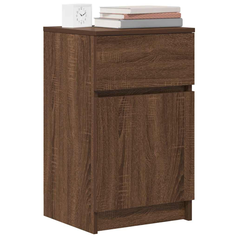 Nachttische 2 Stk. Braun Eichen-Optik 39x35x65 cm Holzwerkstoff