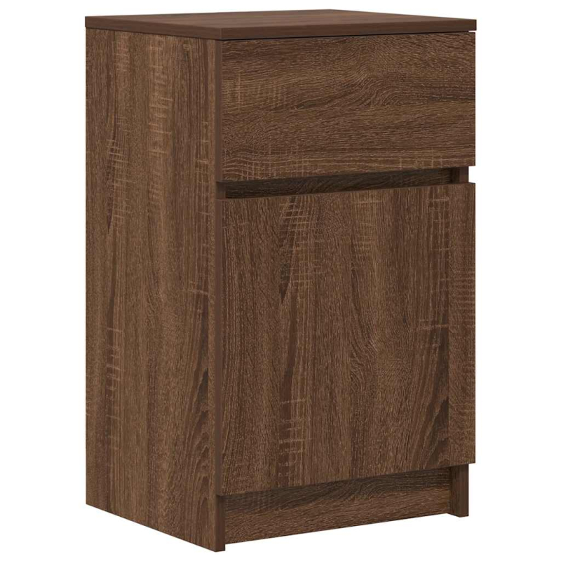 Nachttische 2 Stk. Braun Eichen-Optik 39x35x65 cm Holzwerkstoff