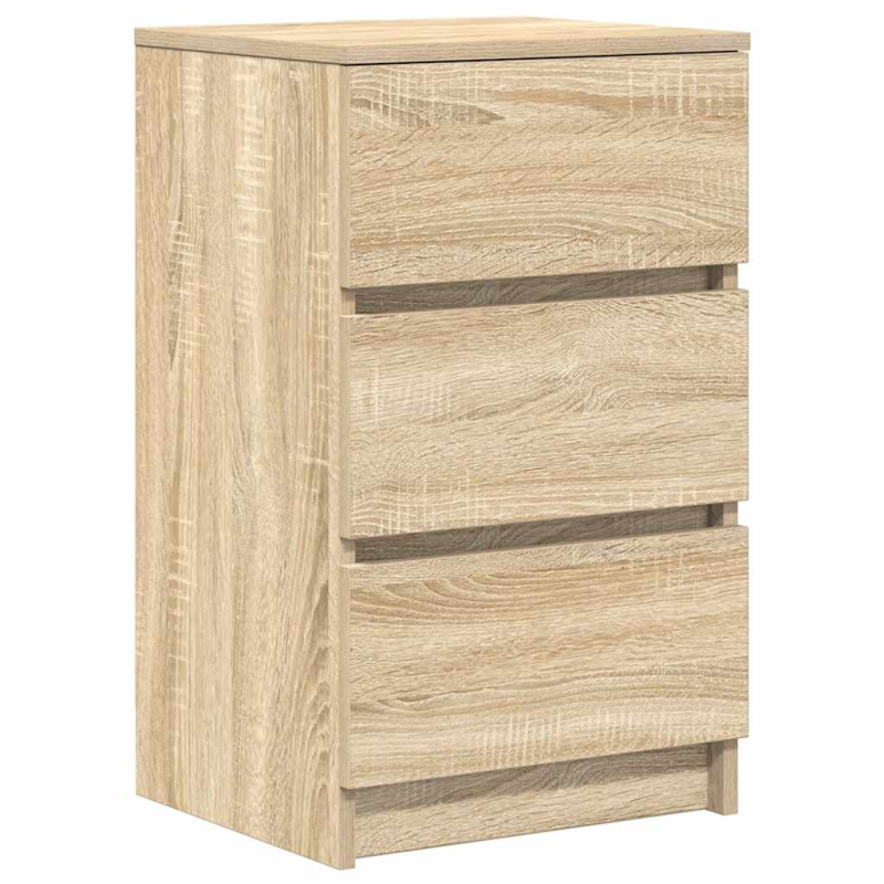 Nachttische mit 3 Schubladen 2 Stk. Sonoma-Eiche 39x35x65 cm