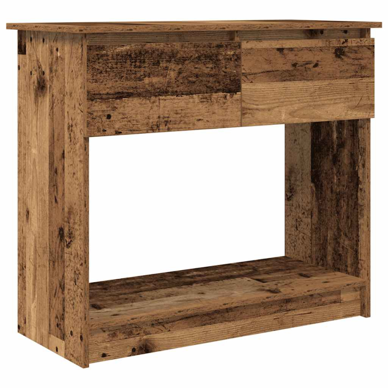 Konsolentisch mit Schubladen Altholz-Optik 85,5x38,5x74,5 cm
