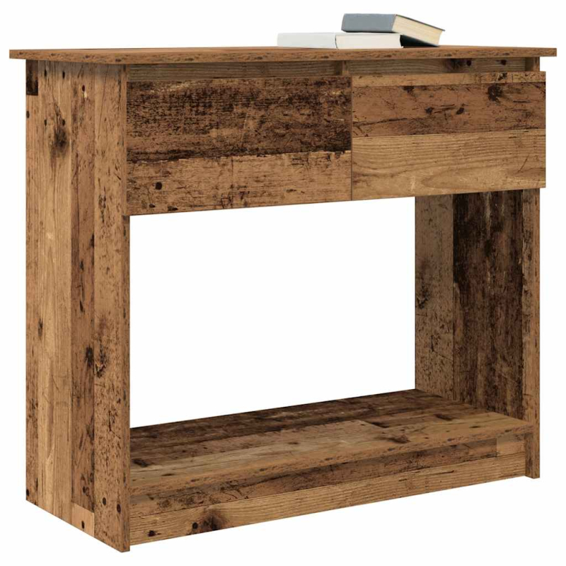 Konsolentisch mit Schubladen Altholz-Optik 85,5x38,5x74,5 cm