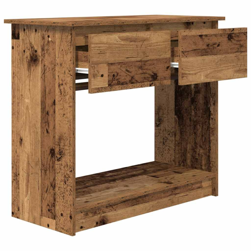 Konsolentisch mit Schubladen Altholz-Optik 85,5x38,5x74,5 cm