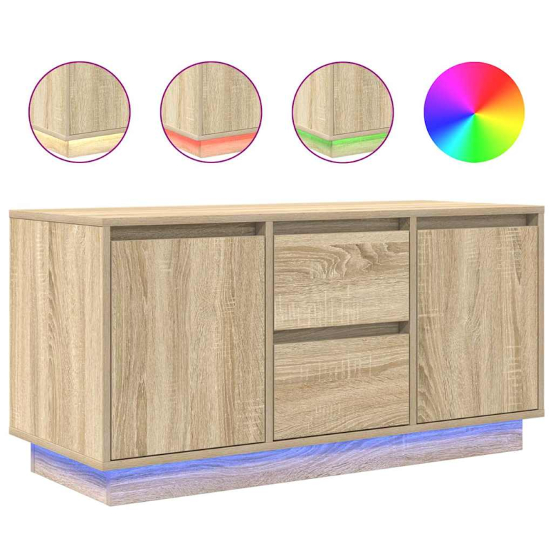 TV-Schrank mit LED-Leuchten Sonoma-Eiche 100x41x50 cm