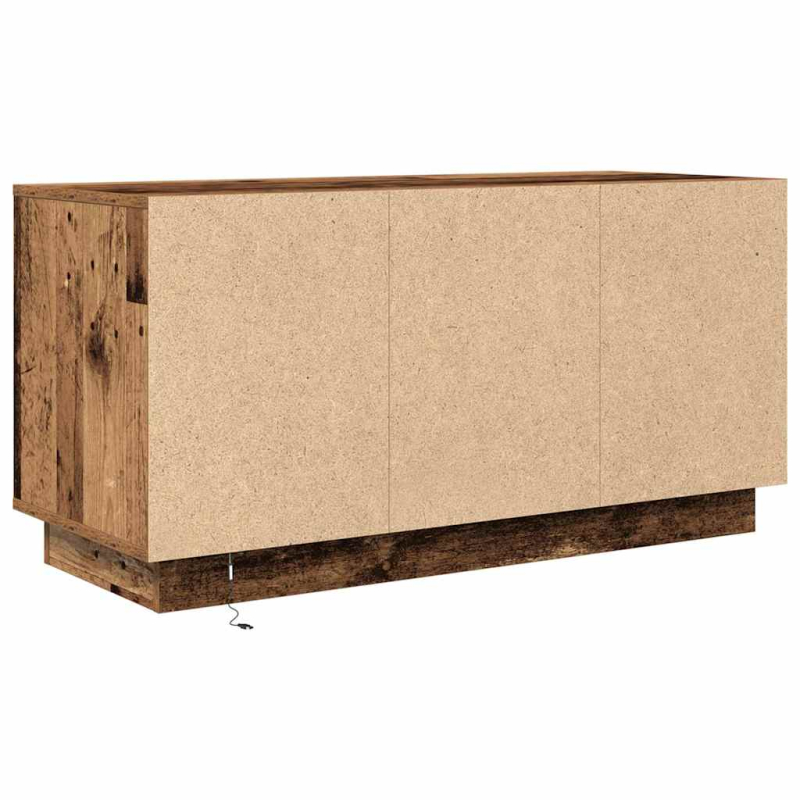 TV-Schrank mit LED-Leuchten Altholz-Optik 100x41x50 cm