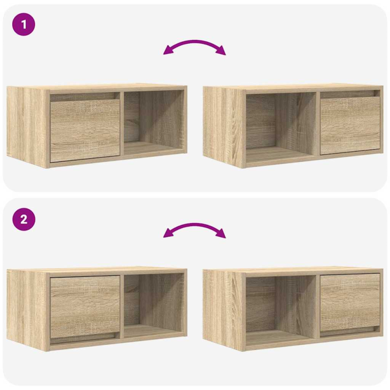 TV-Schrank Sonoma-Eiche 60x31x25,5 cm Holzwerkstoff