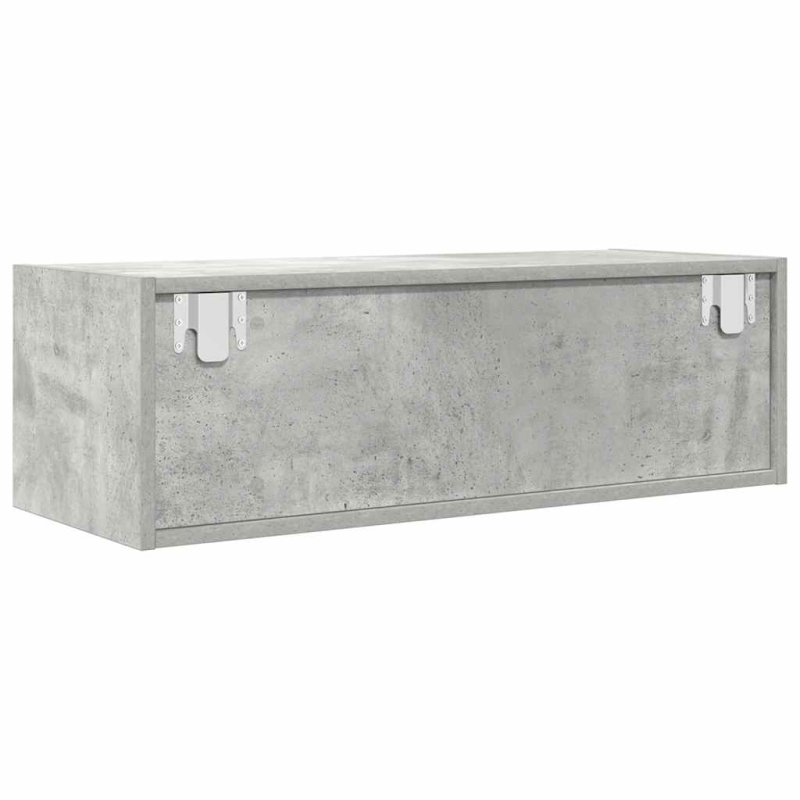 TV-Schrank Betongrau 80x31x25,5 cm Holzwerkstoff