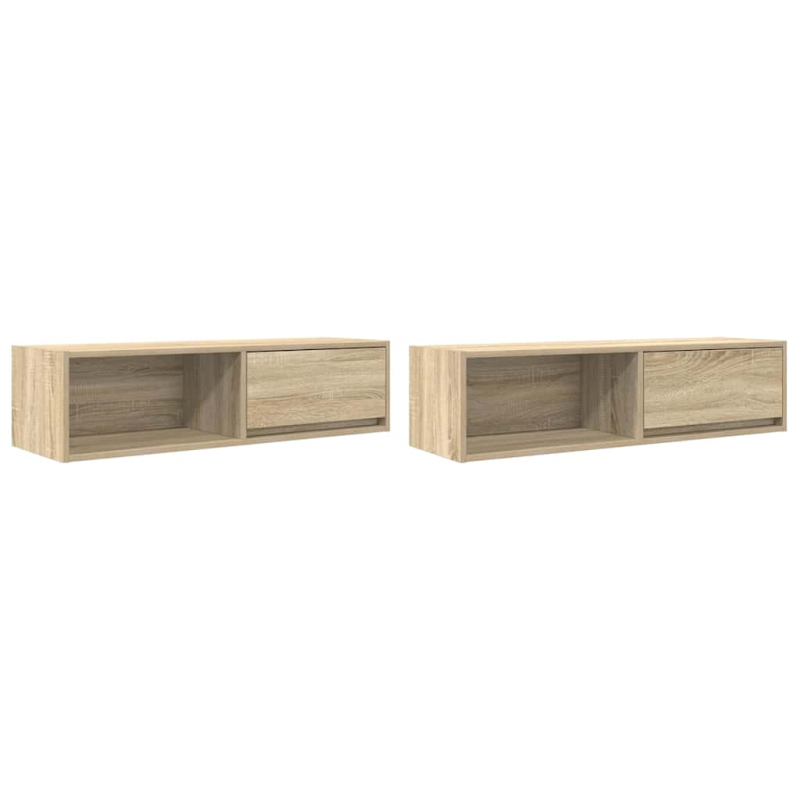 TV-Schränke 2 Stk. Sonoma-Eiche 100x31x25,5 cm Holzwerkstoff