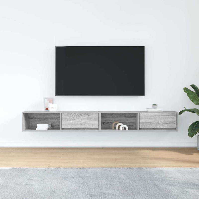 TV-Schränke 2 Stk. Grau Sonoma 100x31x25,5 cm Holzwerkstoff