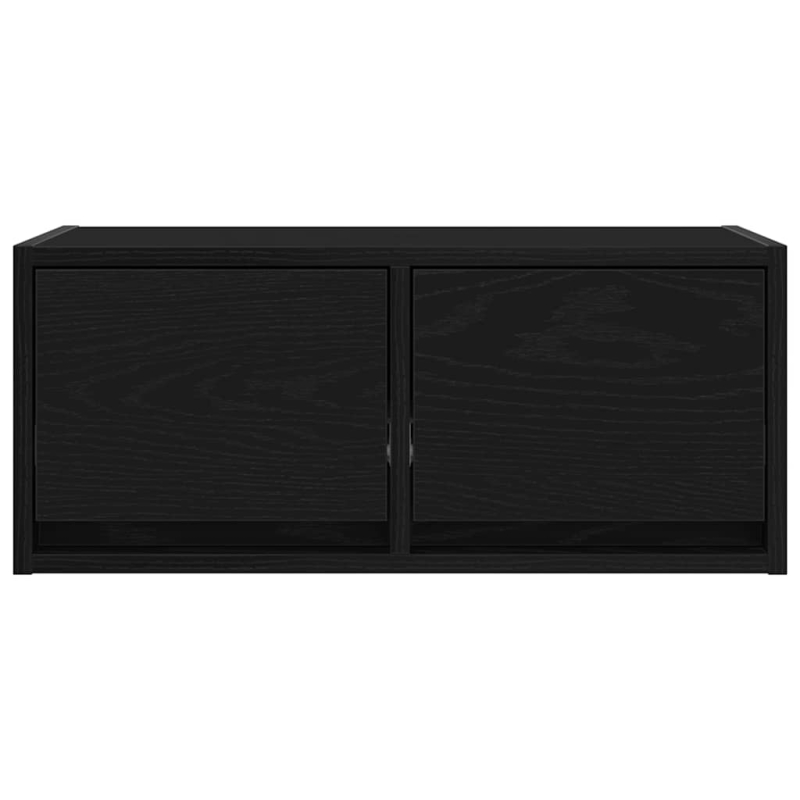 TV-Schrank Schwarz Eichen-Optik 60x31x25,5 cm Holzwerkstoff