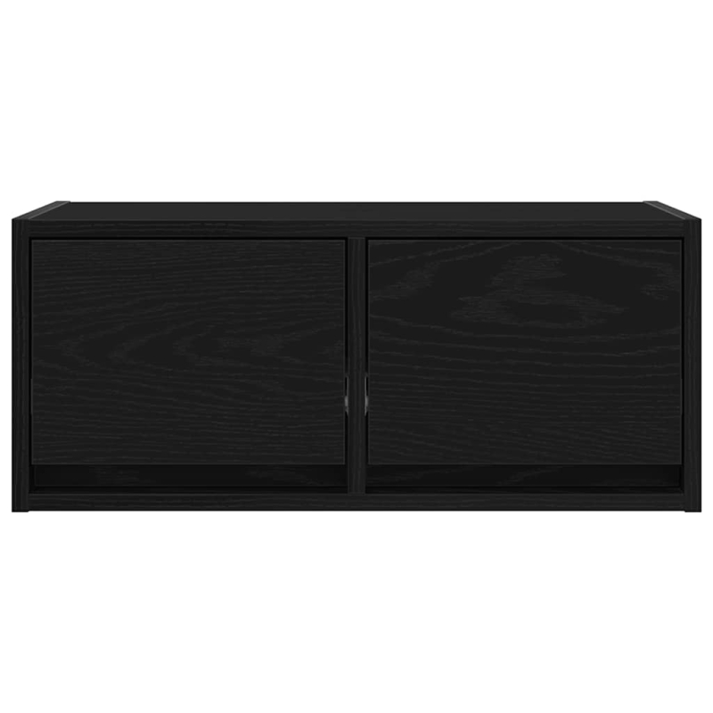 TV-Schränke 2 Stk. Schwarz Eichen-Optik 60x31x25,5 cm