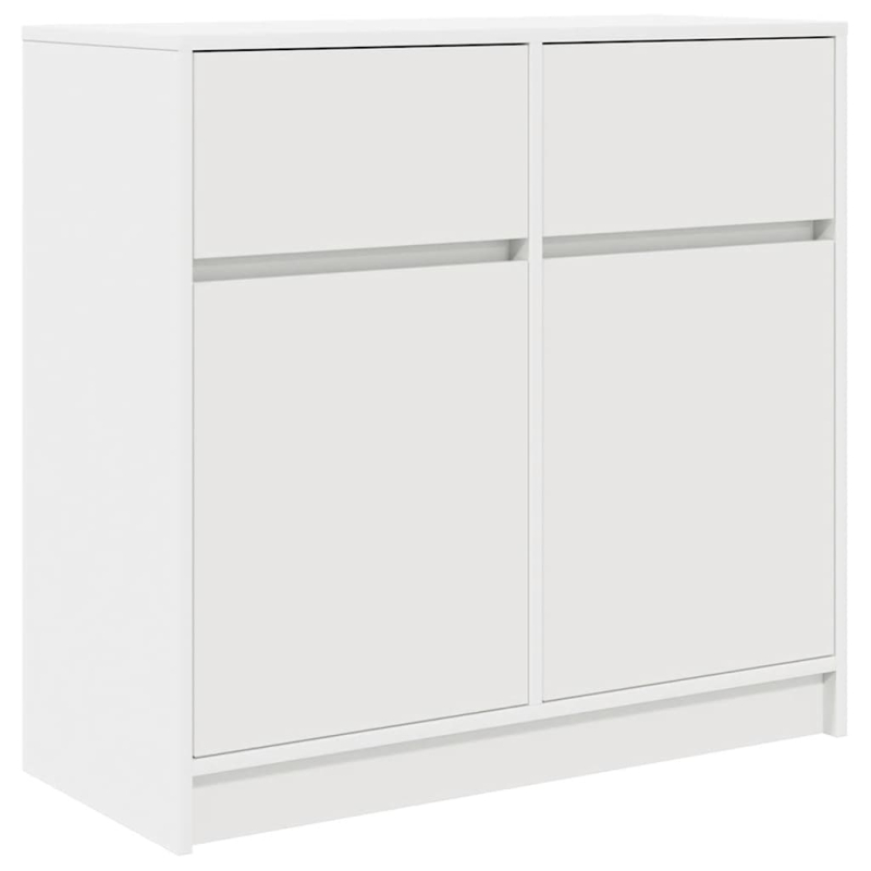 Sideboard mit Schublade Weiß 80x34x76 cm Holzwerkstoff