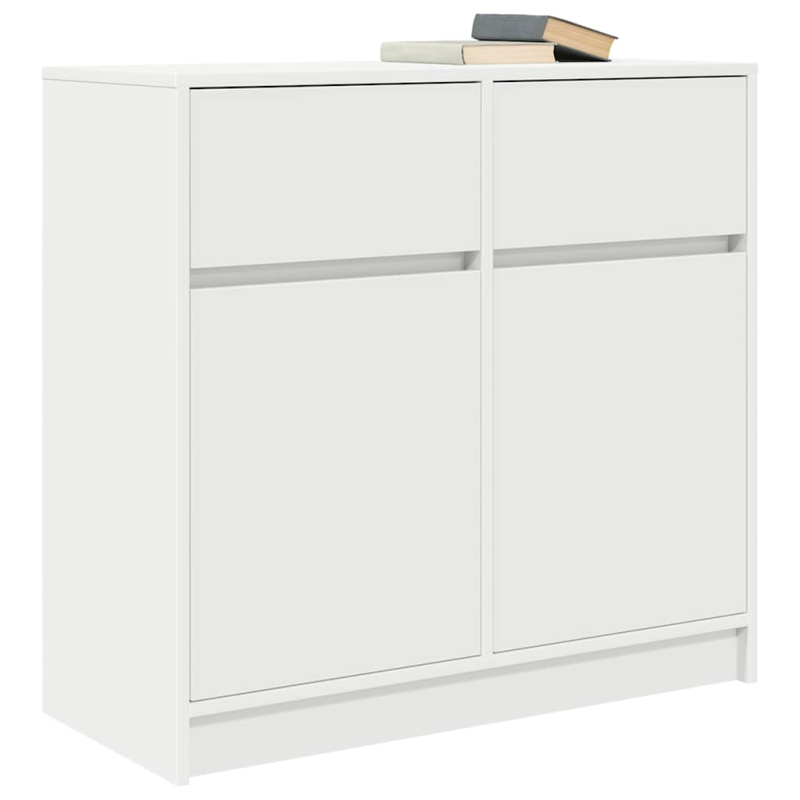 Sideboard mit Schublade Weiß 80x34x76 cm Holzwerkstoff