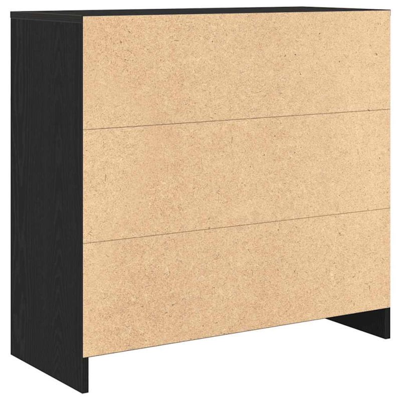 Sideboard mit Schublade Schwarz Eichen-Optik 80x34x76 cm