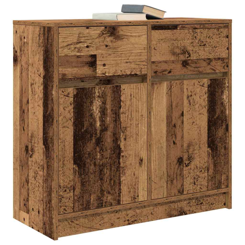 Sideboard mit Schublade Altholz-Optik 80x34x76 cm Holzwerkstoff
