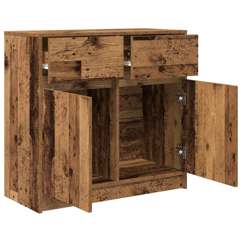 Sideboard mit Schublade Altholz-Optik 80x34x76 cm Holzwerkstoff
