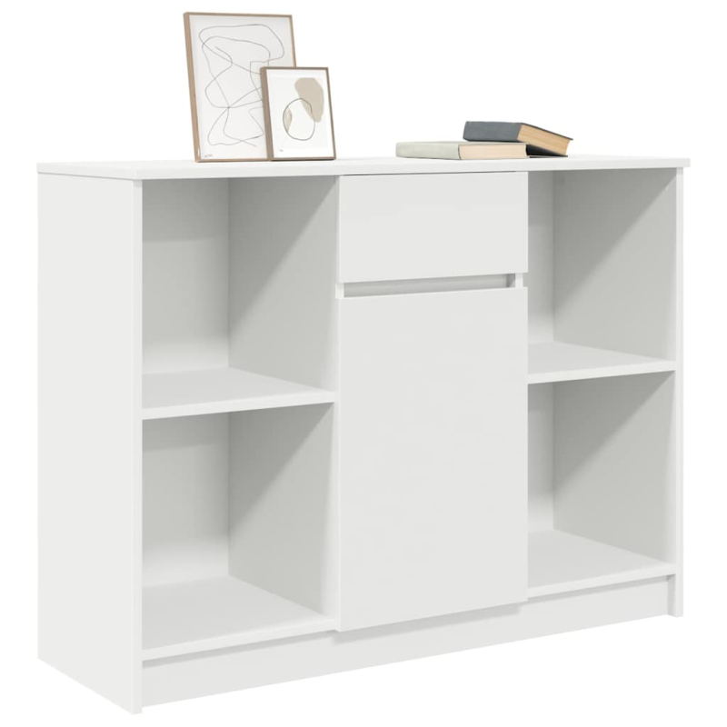 Sideboard mit Schublade Weiß 101x35x76 cm Holzwerkstoff