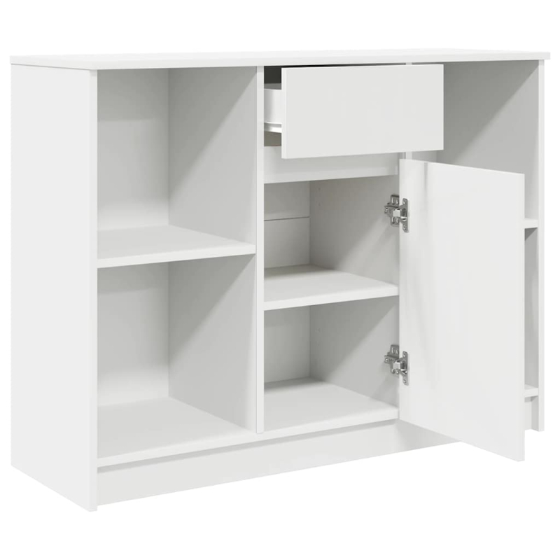 Sideboard mit Schublade Weiß 101x35x76 cm Holzwerkstoff