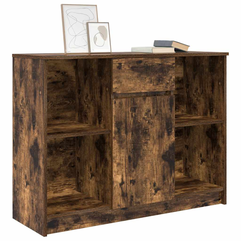 Sideboard mit Schublade Räuchereiche 101x35x76 cm Holzwerkstoff